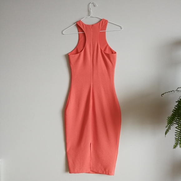 H&M High Neck Racerback Fitted Midi Sheath Dress - Picture 2 of 5
